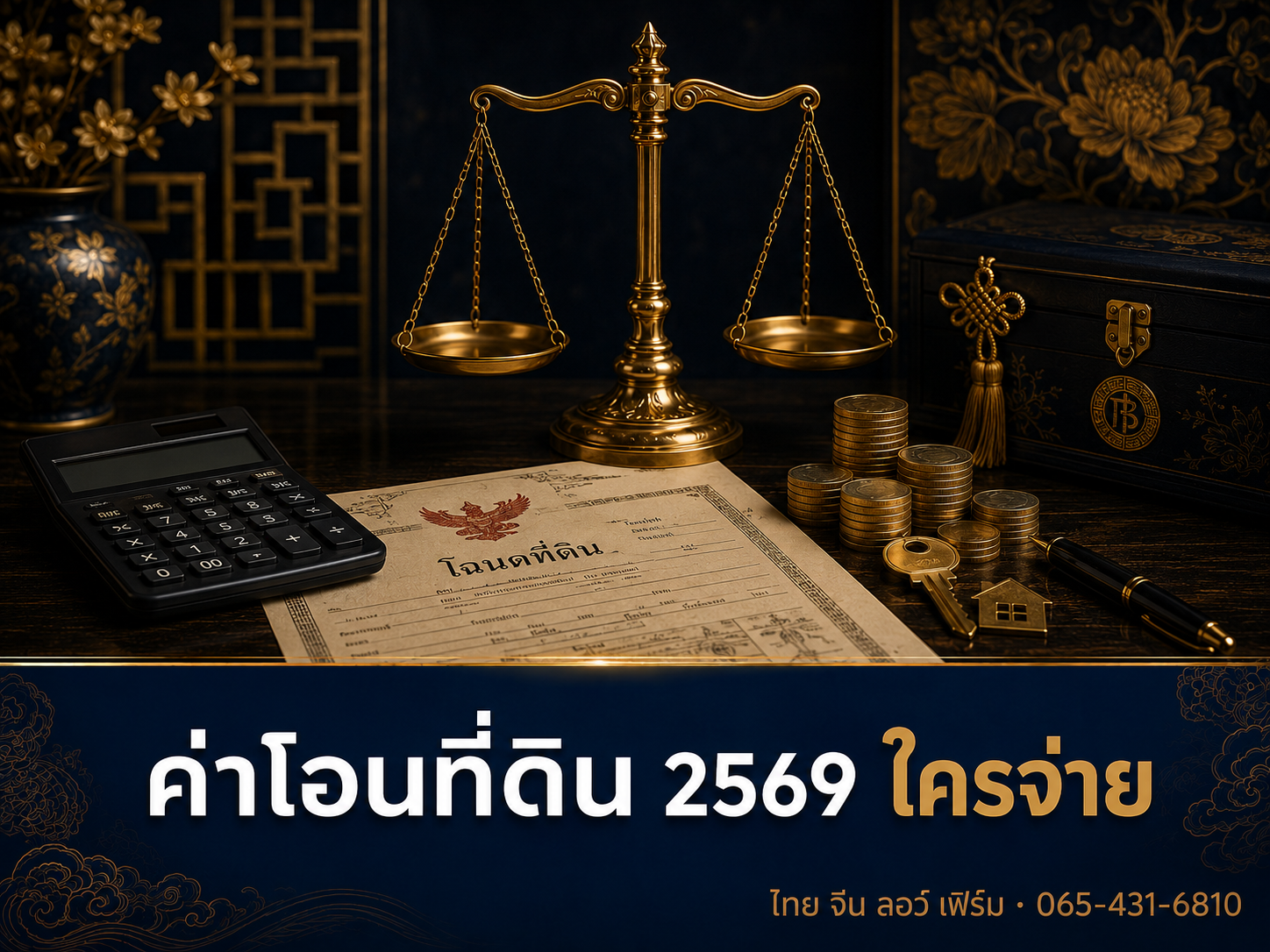 ค่าโอนที่ดิน 2569 มีอะไรบ้าง ใครจ่าย คิดอย่างไร