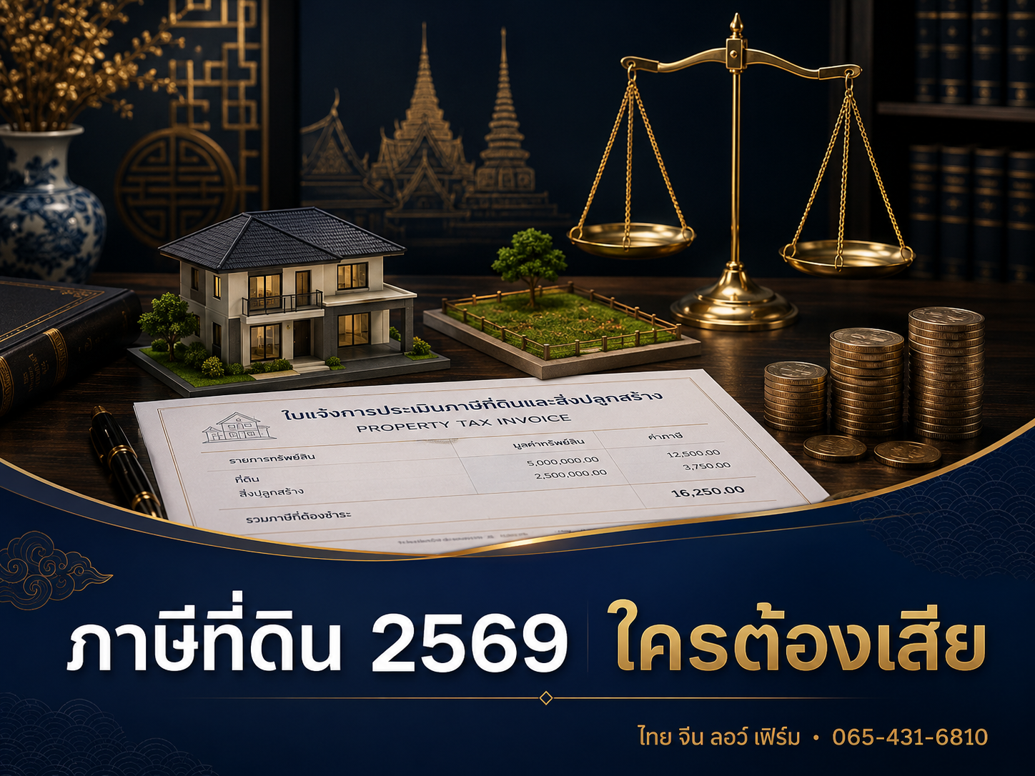 ภาษีที่ดินและสิ่งปลูกสร้าง 2569 ใครต้องเสีย เท่าไหร่