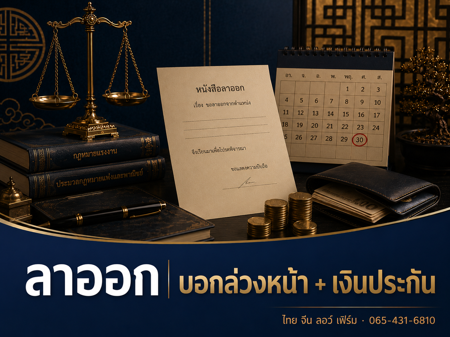 ลาออก ต้องบอกล่วงหน้ากี่วัน นายจ้างหักเงินได้ไหม