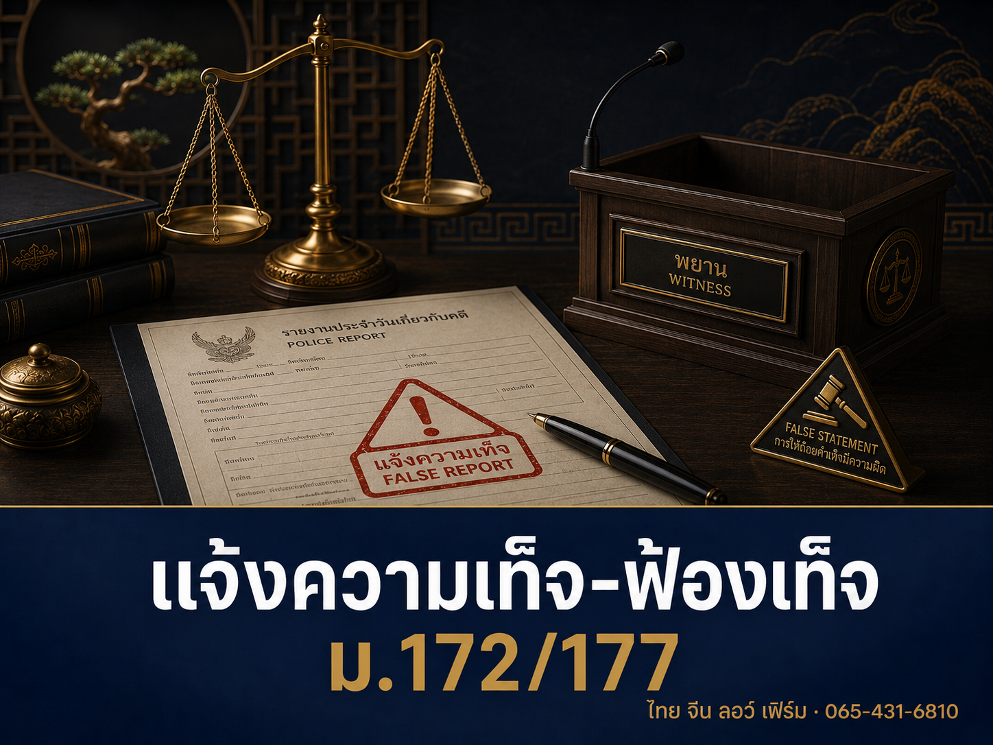 แจ้งความเท็จ-ฟ้องเท็จ-เบิกความเท็จ ผิดอะไร โทษเท่าไหร่
