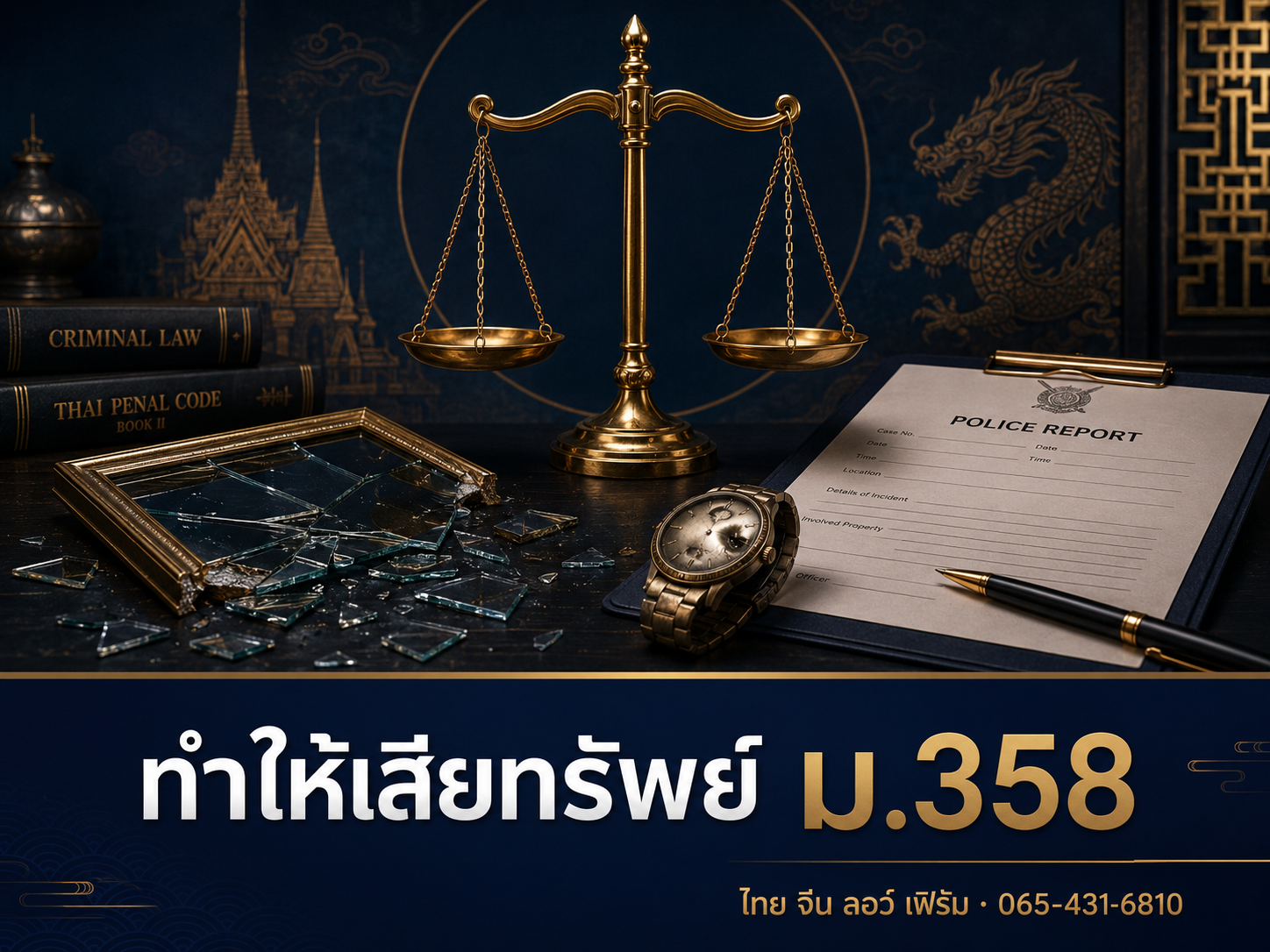 ทำให้เสียทรัพย์ ม.358 ถูกทำลายทรัพย์สิน ฟ้องอย่างไร