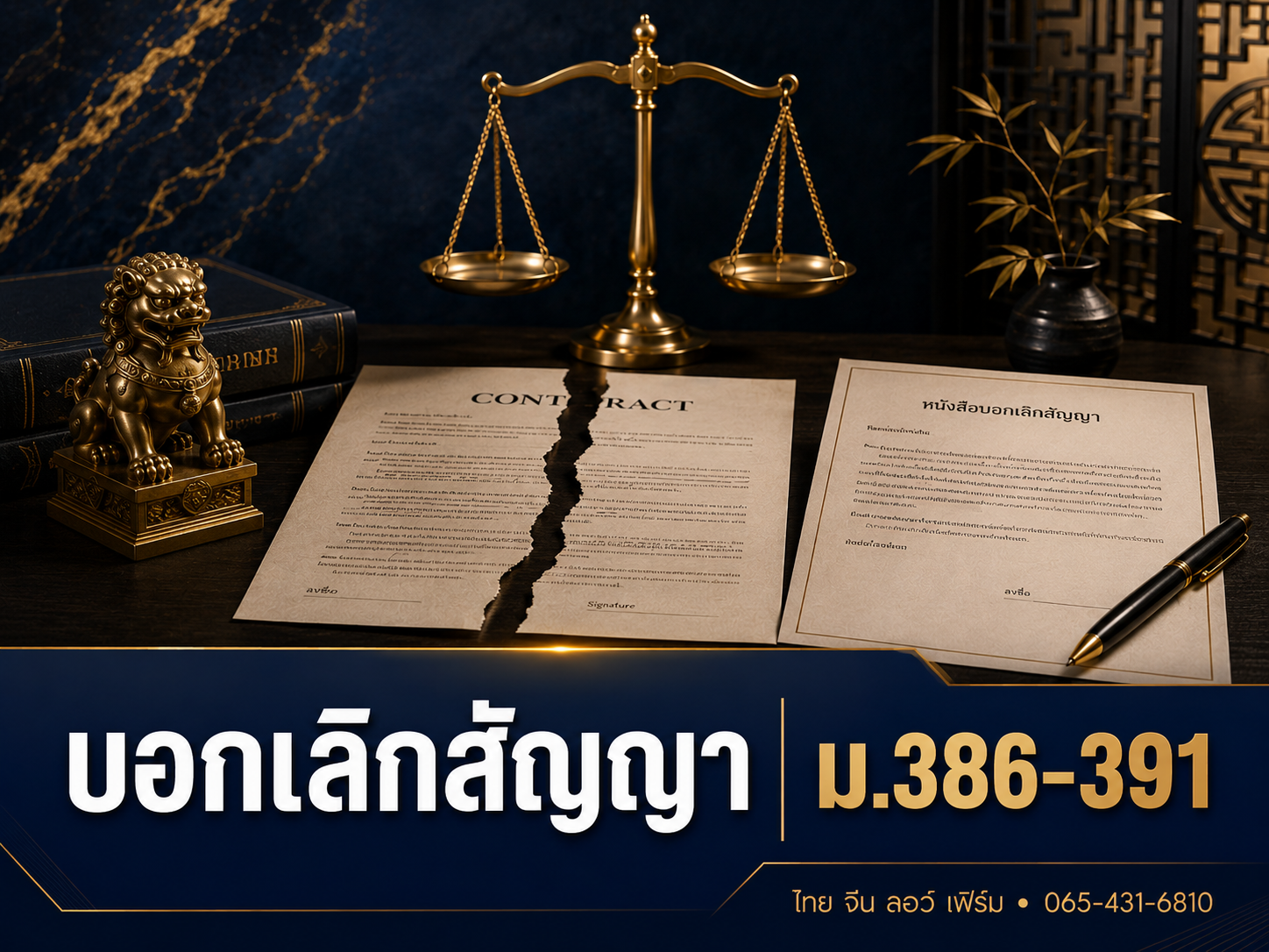 การบอกเลิกสัญญา ทำอย่างไรให้ถูกต้อง ม.386-391