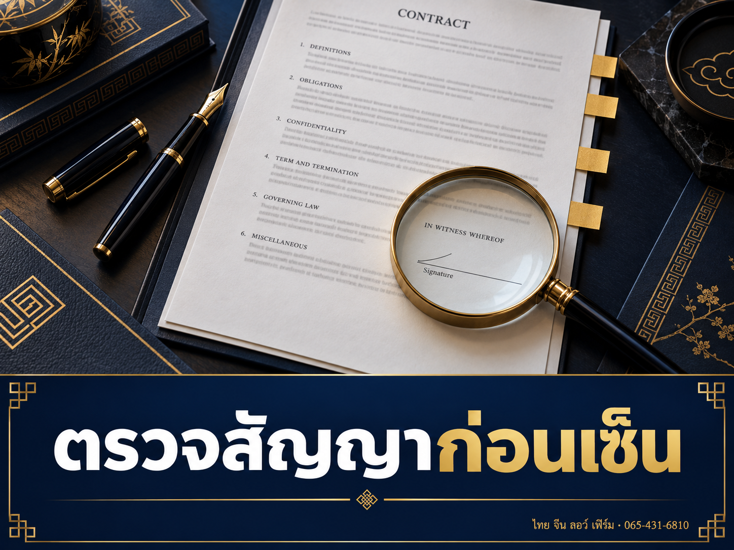 ตรวจสัญญาก่อนเซ็น ต้องดูอะไรบ้าง เตรียมเอกสารอย่างไร
