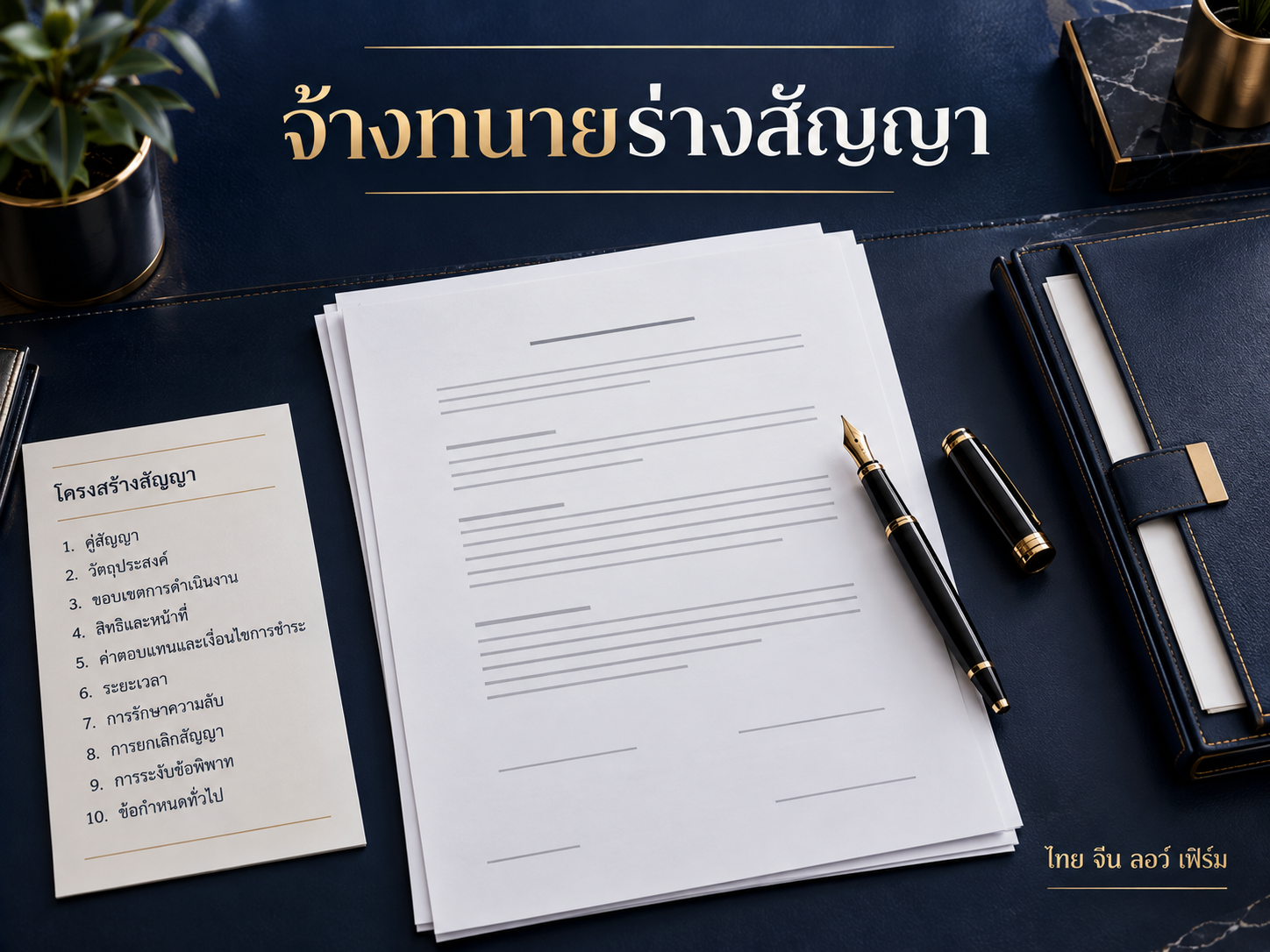 จ้างทนายร่างสัญญา ต้องเตรียมอะไร และได้งานแบบไหน
