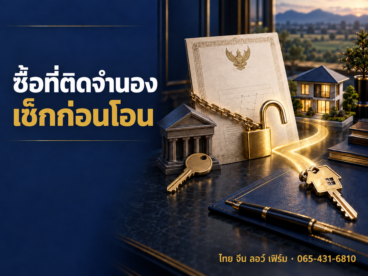 ซื้อที่ดินติดจำนอง ต้องทำอย่างไรให้ปลอดภาระ