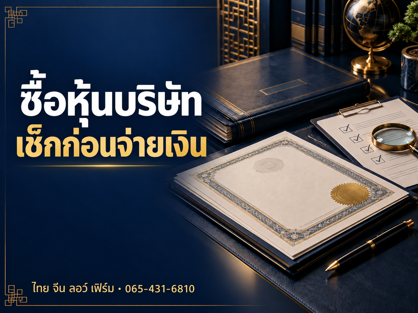 สัญญาซื้อขายหุ้น ต้องตรวจอะไร ก่อนโอนหุ้นและจ่ายเงิน