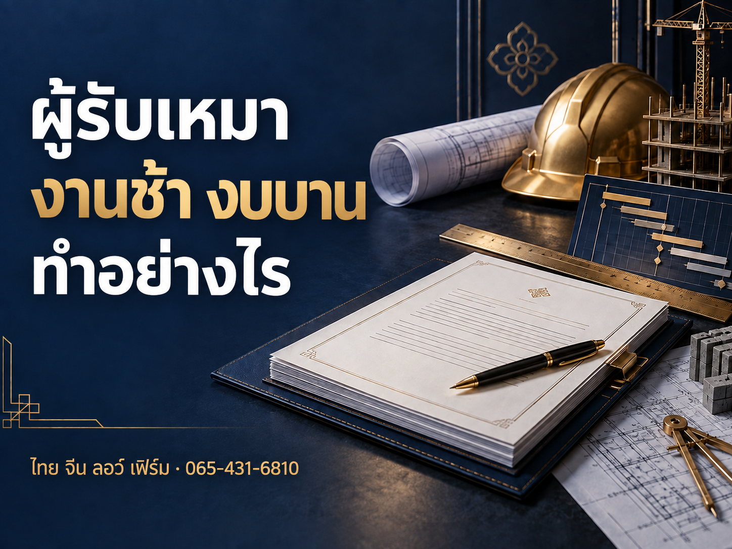 สัญญารับเหมาก่อสร้าง ต้องมีอะไร ป้องกันงานช้าและงบบาน