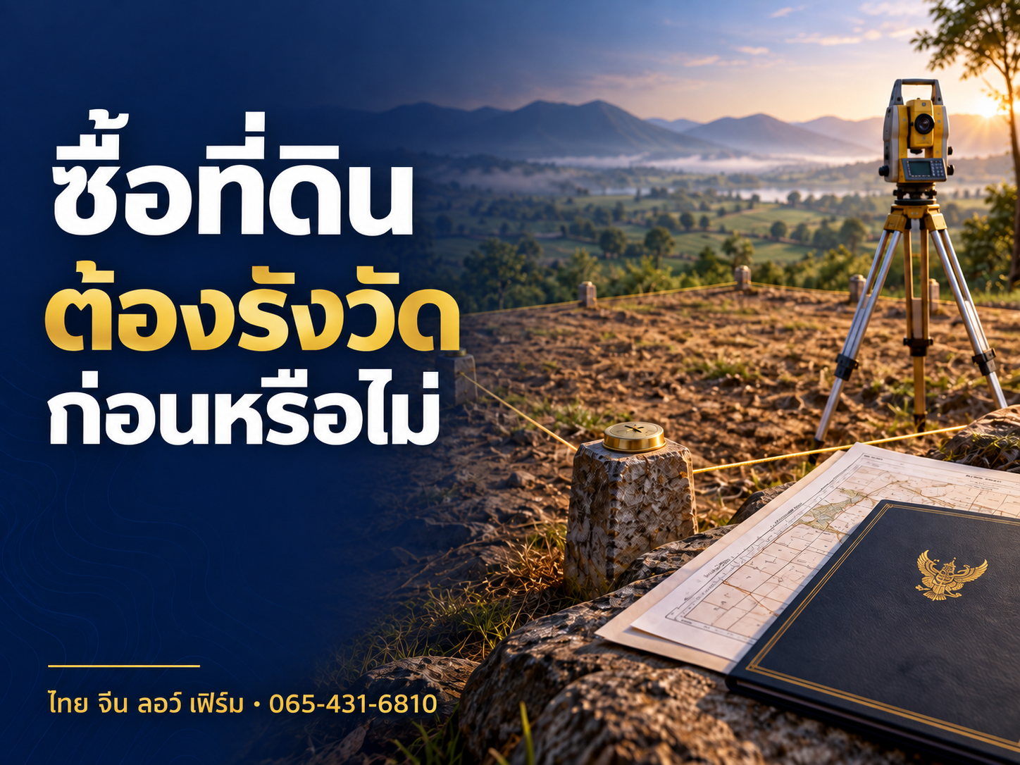 รังวัดสอบเขตก่อนซื้อที่ดิน ต้องทำอย่างไร ใครยื่นคำขอ