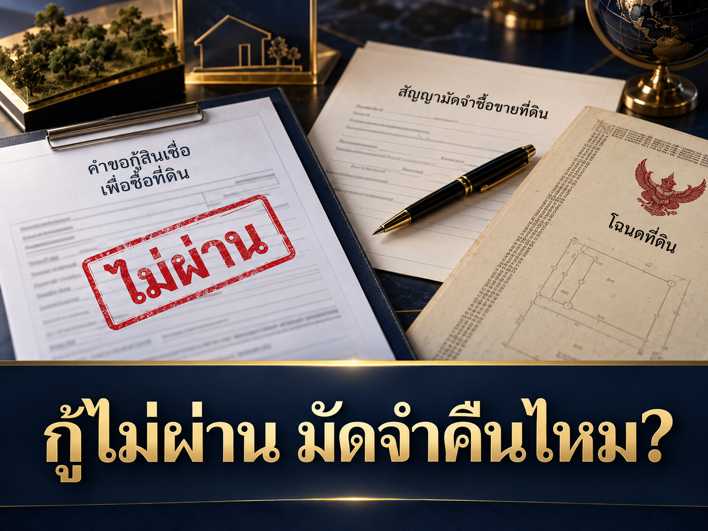 กู้ซื้อที่ดินไม่ผ่าน ขอคืนมัดจำได้ไหม