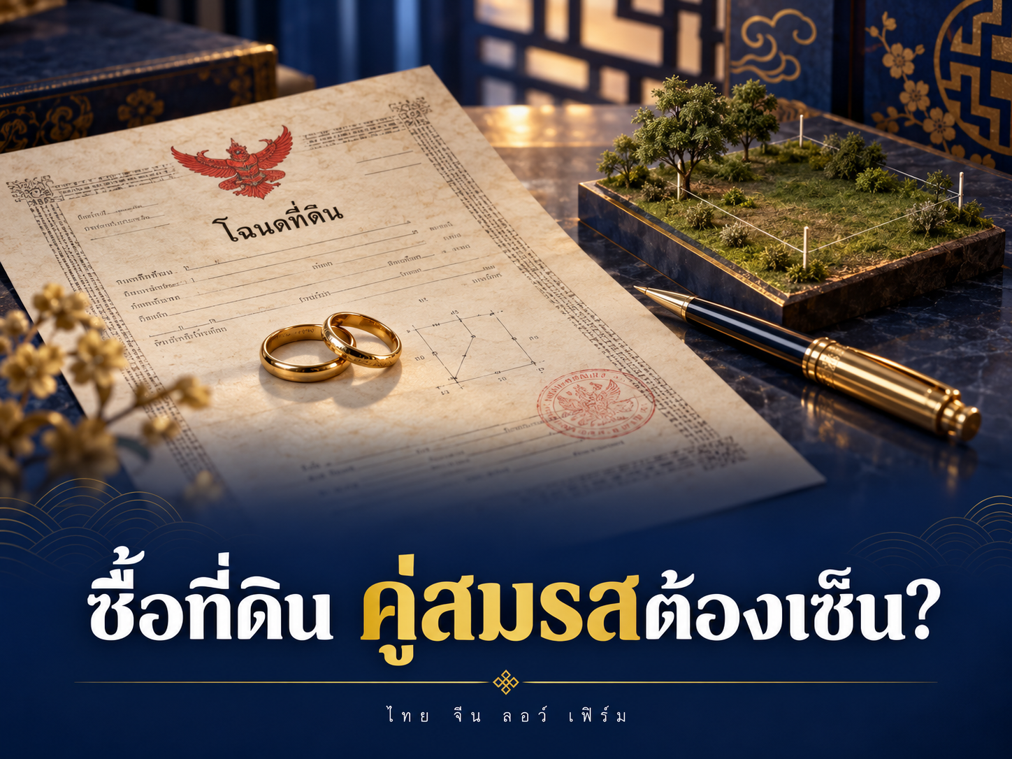 ซื้อที่ดินจากคนมีคู่สมรส ต้องให้คู่สมรสเซ็นด้วยไหม