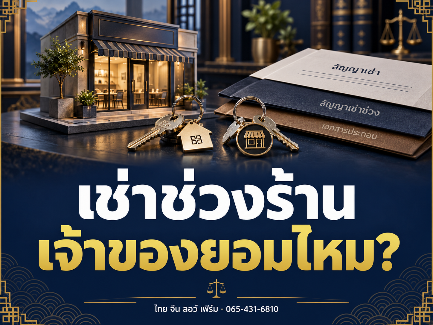 เช่าช่วงร้านค้า ต้องให้เจ้าของยินยอมไหม ก่อนจ่ายเงิน