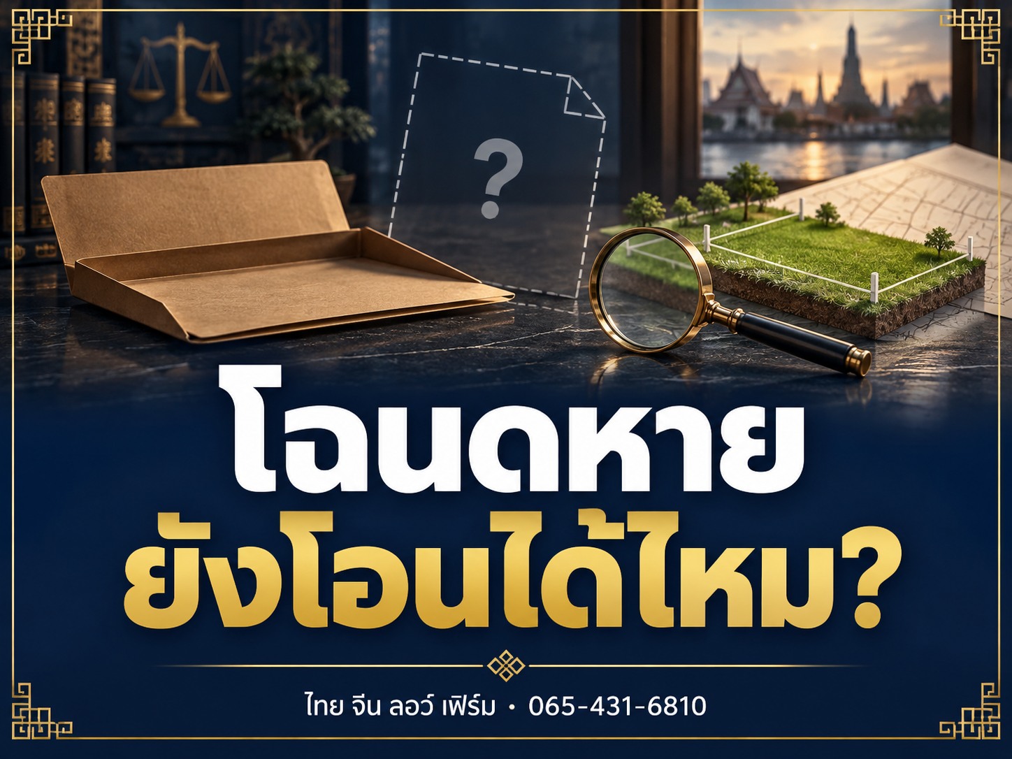ผู้ขายทำโฉนดหายก่อนโอน ผู้ซื้อต้องทำอย่างไร