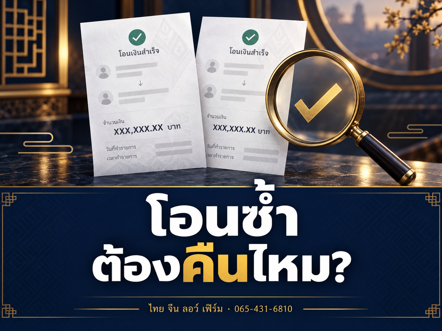 คู่ค้าโอนเงินซ้ำ ต้องคืนไหม ตรวจอย่างไรก่อนโอนกลับ