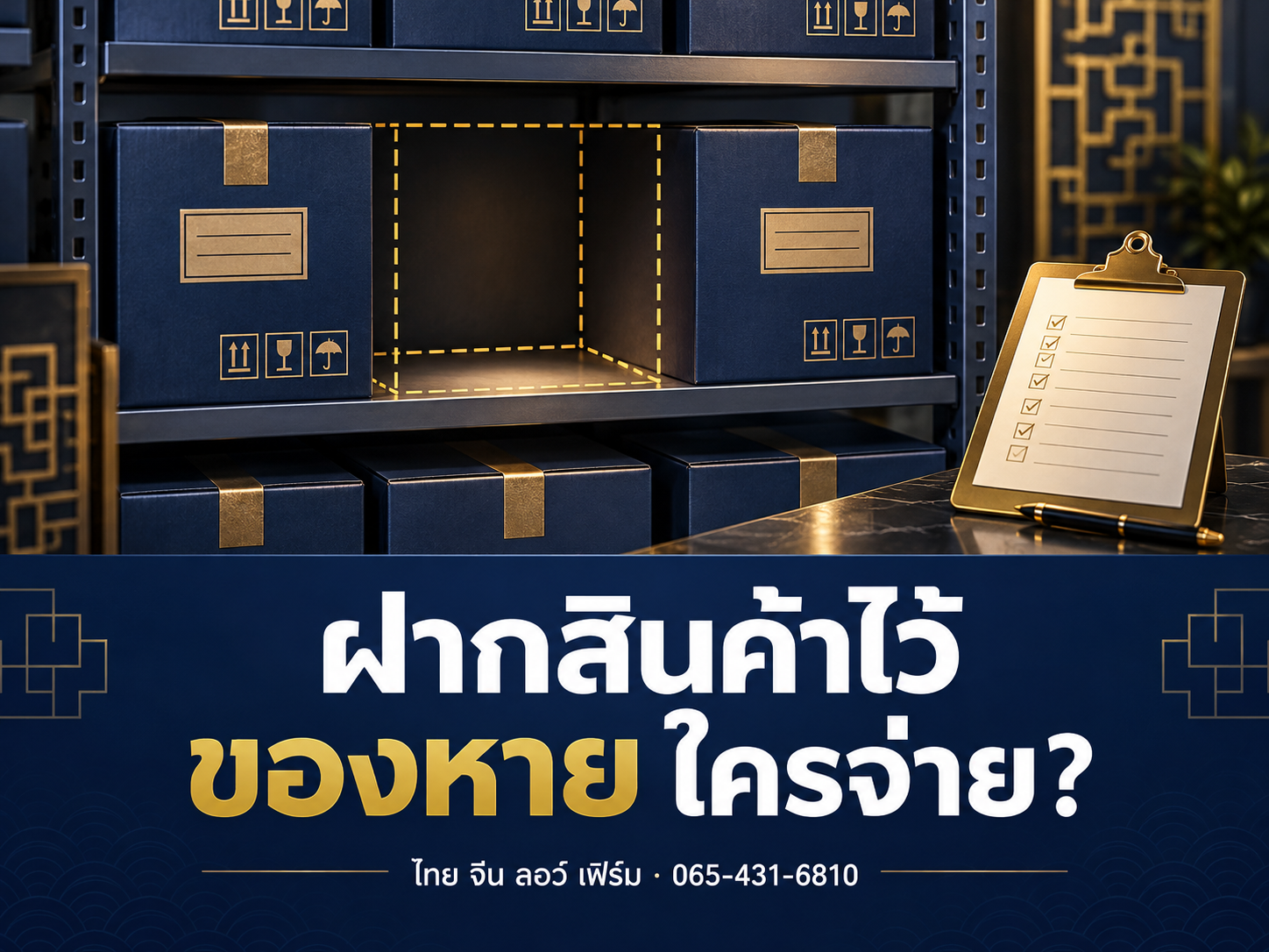 ฝากสินค้าไว้กับคู่ค้าแล้วหาย ใครต้องรับผิด