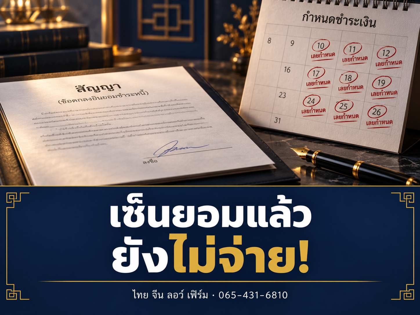 เซ็นสัญญายอมความแล้วไม่จ่าย ฟ้องหนี้เดิมได้ไหม