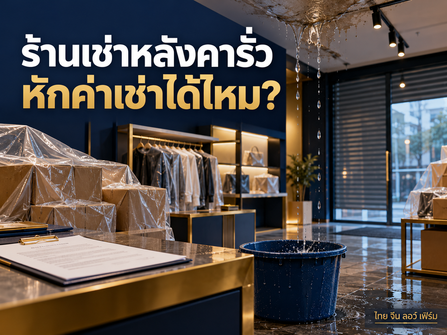 เช่าร้านแล้วหลังคารั่ว ใครต้องซ่อม หักค่าเช่าได้ไหม