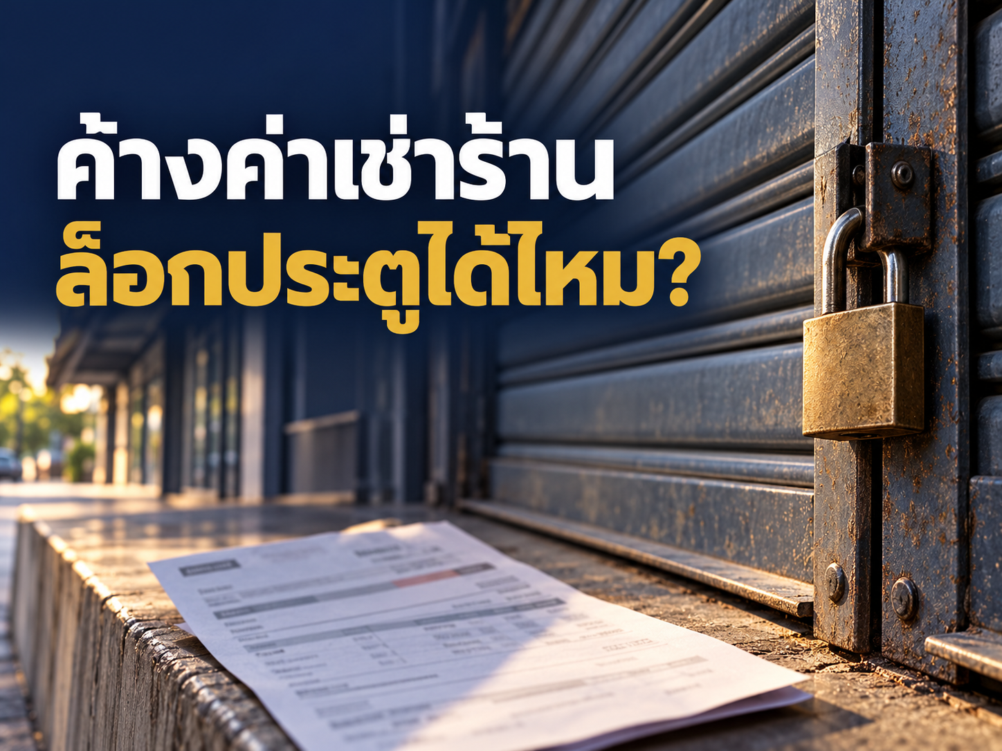 ผู้เช่าร้านค้างค่าเช่า เจ้าของล็อกประตูได้ไหม