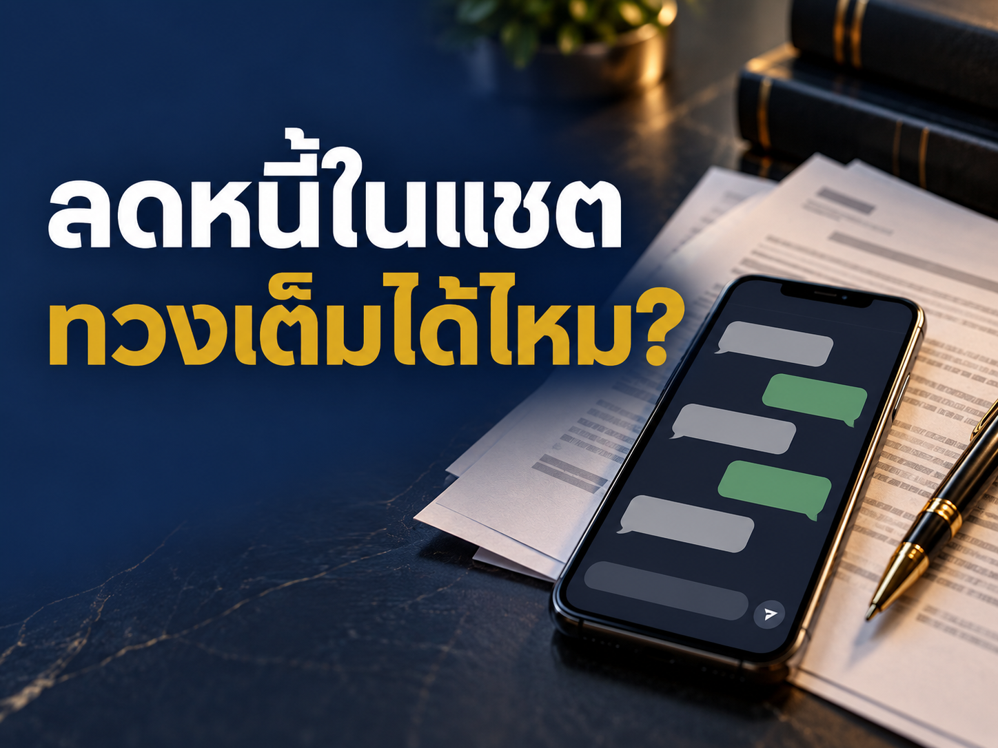 เจ้าหนี้ยอมลดหนี้ในแชต กลับมาทวงเต็มยอดได้ไหม