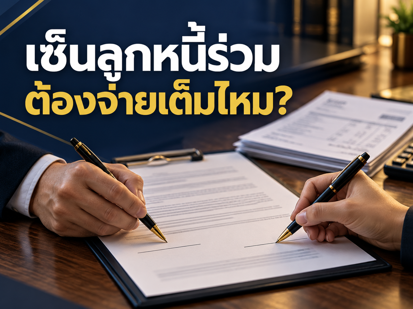 เซ็นเป็นลูกหนี้ร่วม ถูกทวงเต็มยอด ต้องจ่ายไหม