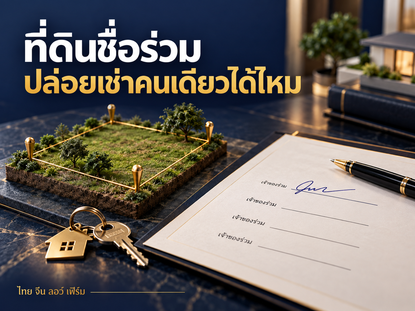 เจ้าของร่วมปล่อยเช่าที่ดินคนเดียว ทำได้ไหม