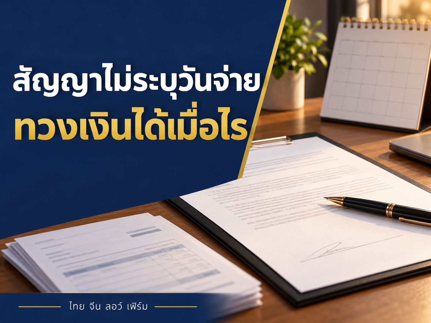 สัญญาไม่กำหนดวันจ่ายเงิน ทวงได้เมื่อไร