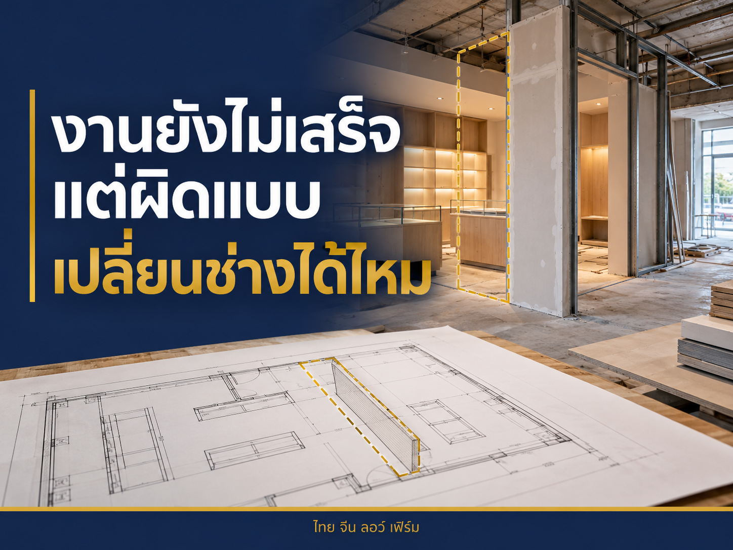ผู้รับเหมาทำผิดแบบระหว่างงาน เปลี่ยนช่างได้ไหม