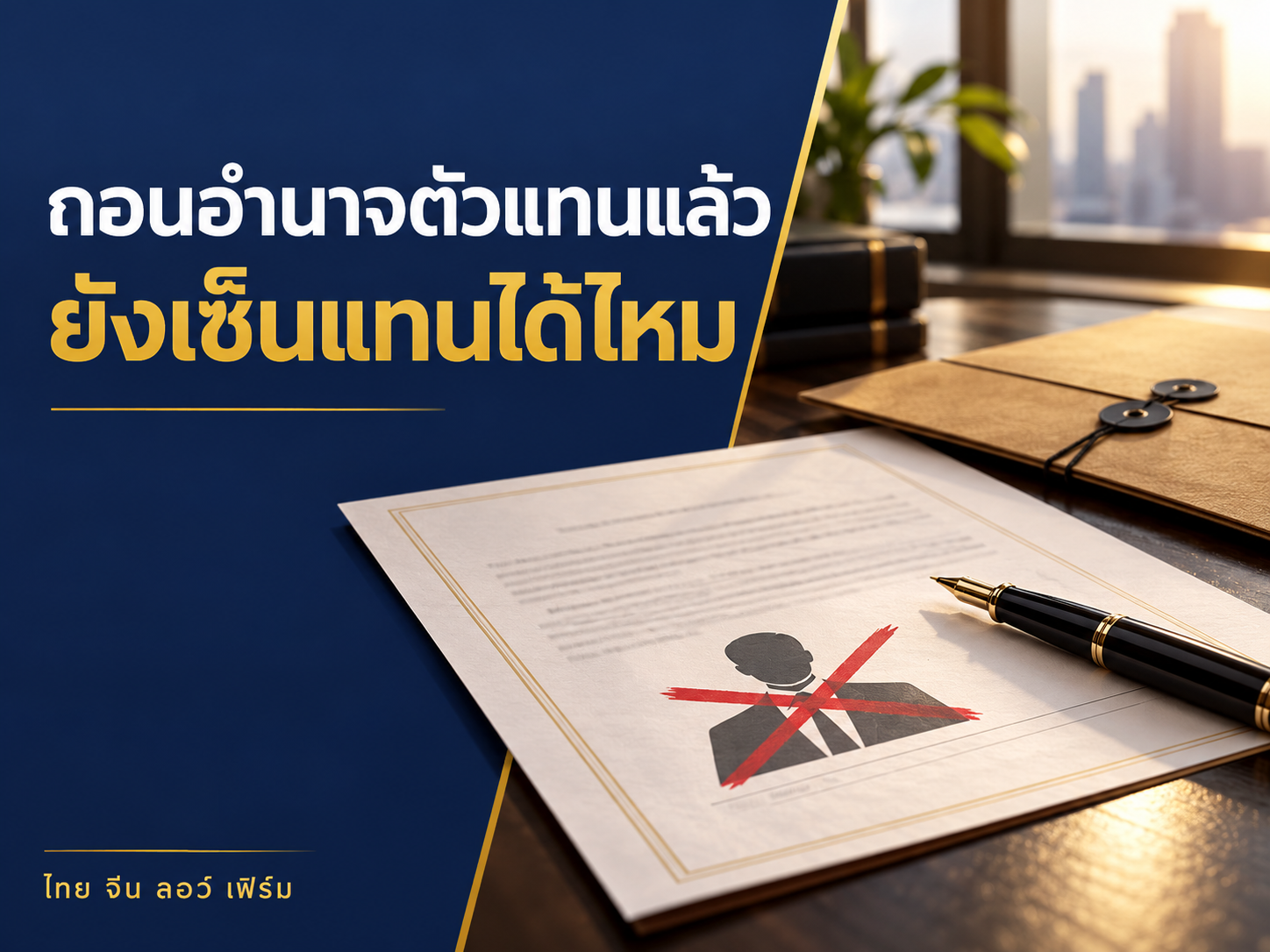ถอนอำนาจตัวแทนแล้ว ต้องแจ้งใครเพื่อหยุดการเซ็นแทน