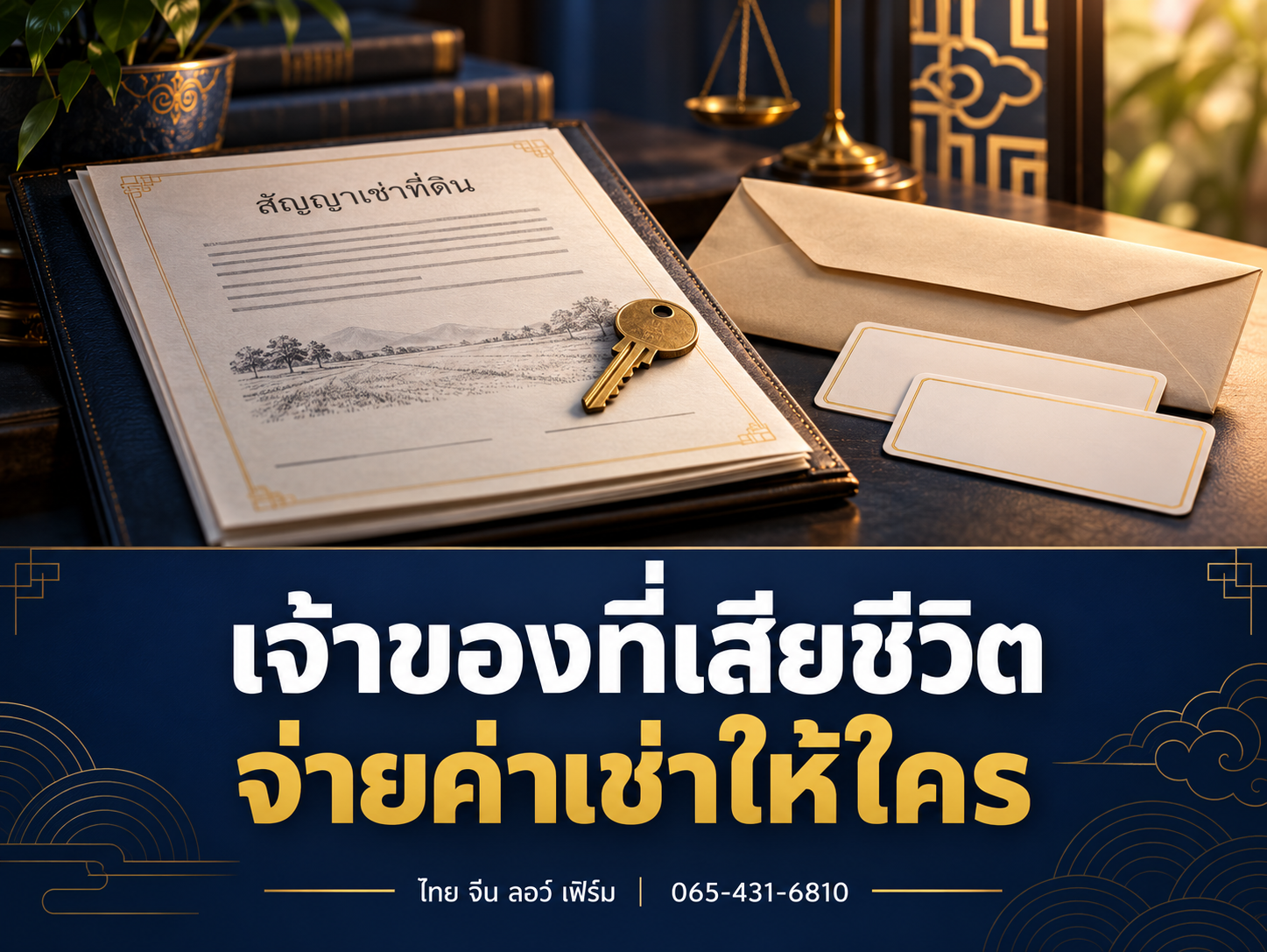 ผู้ให้เช่าที่ดินเสียชีวิต ต้องจ่ายค่าเช่าให้ใคร