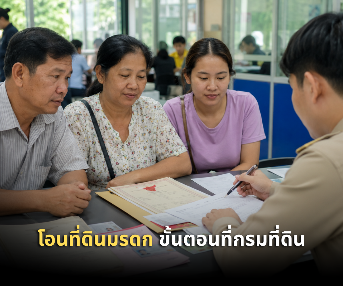 โอนที่ดินมรดกที่กรมที่ดิน ขั้นตอนทีละสเต็ปต้องทำอะไรบ้าง