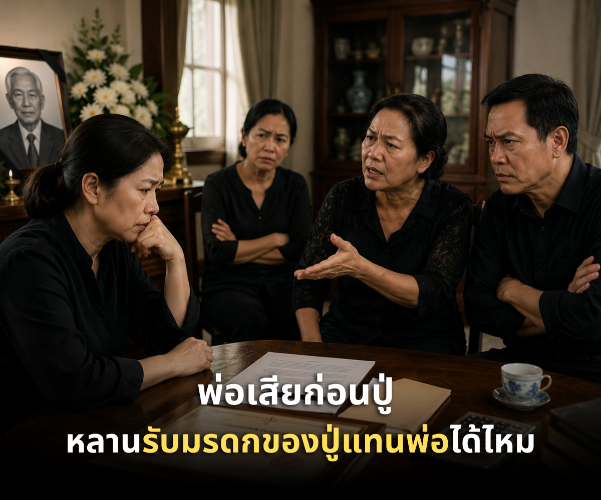 พ่อเสียก่อนปู่ แล้วปู่ค่อยเสีย หลานมีสิทธิรับมรดกของปู่แทนพ่อไหม