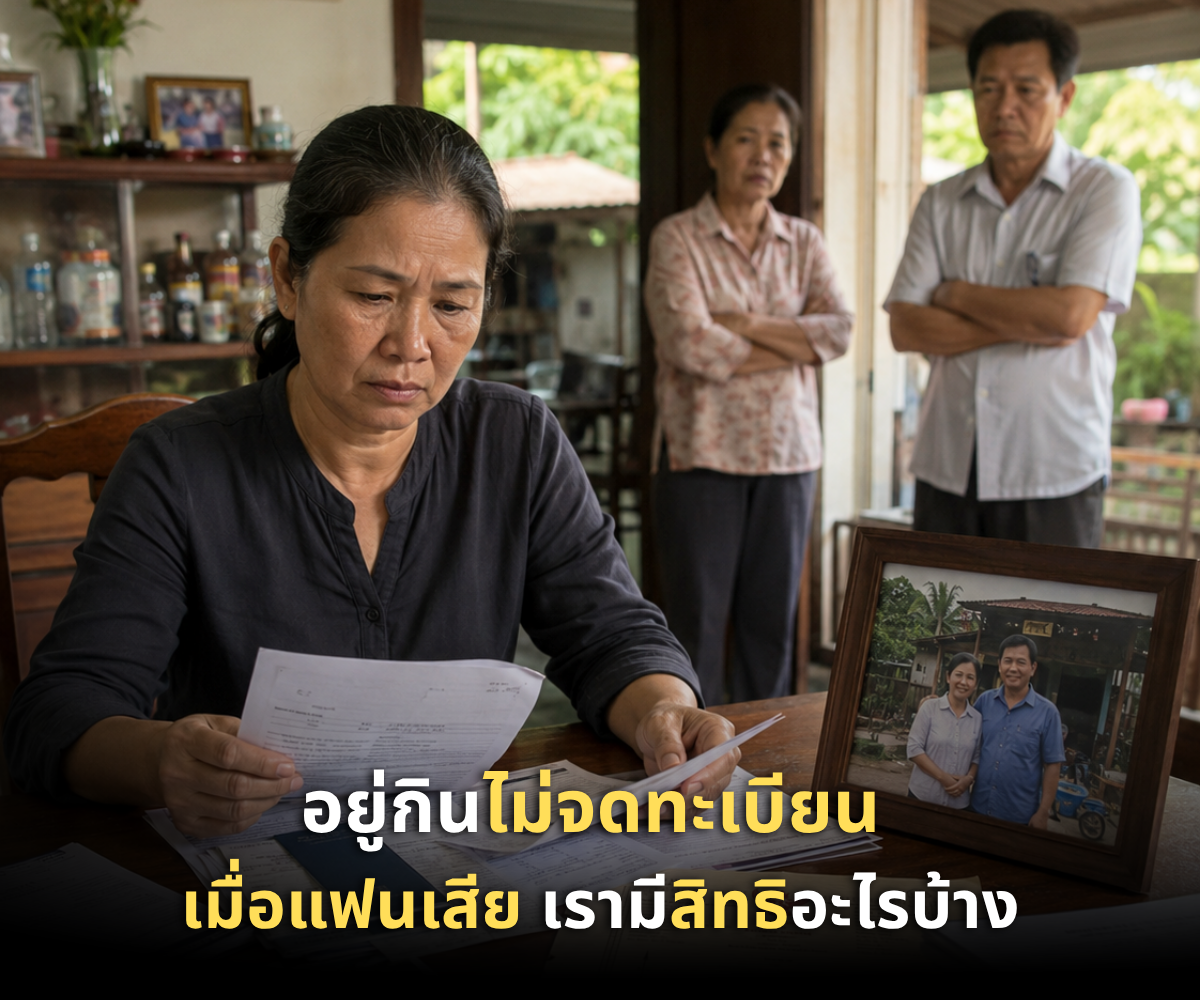อยู่กินกันมา 20 ปีไม่ได้จดทะเบียน แฟนเสีย เรามีสิทธิอะไรบ้าง