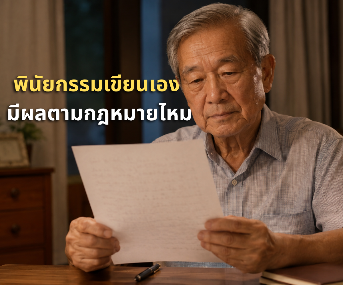 พินัยกรรมเขียนเอง มีผลตามกฎหมายไหม