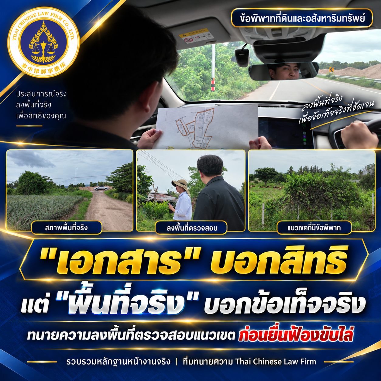 การจัดระเบียบที่ดินและเตรียมฟ้องขับไล่ จากเอกสารสิทธิสู่การลงพื้นที่จริง